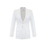 Bonnie Blazer - 100% Linen Optic White