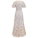 Penelope Maxi Dress - Beige Jade Lace