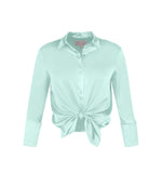 Garcon Shirt Stretch Silk Charmeuse - Mint