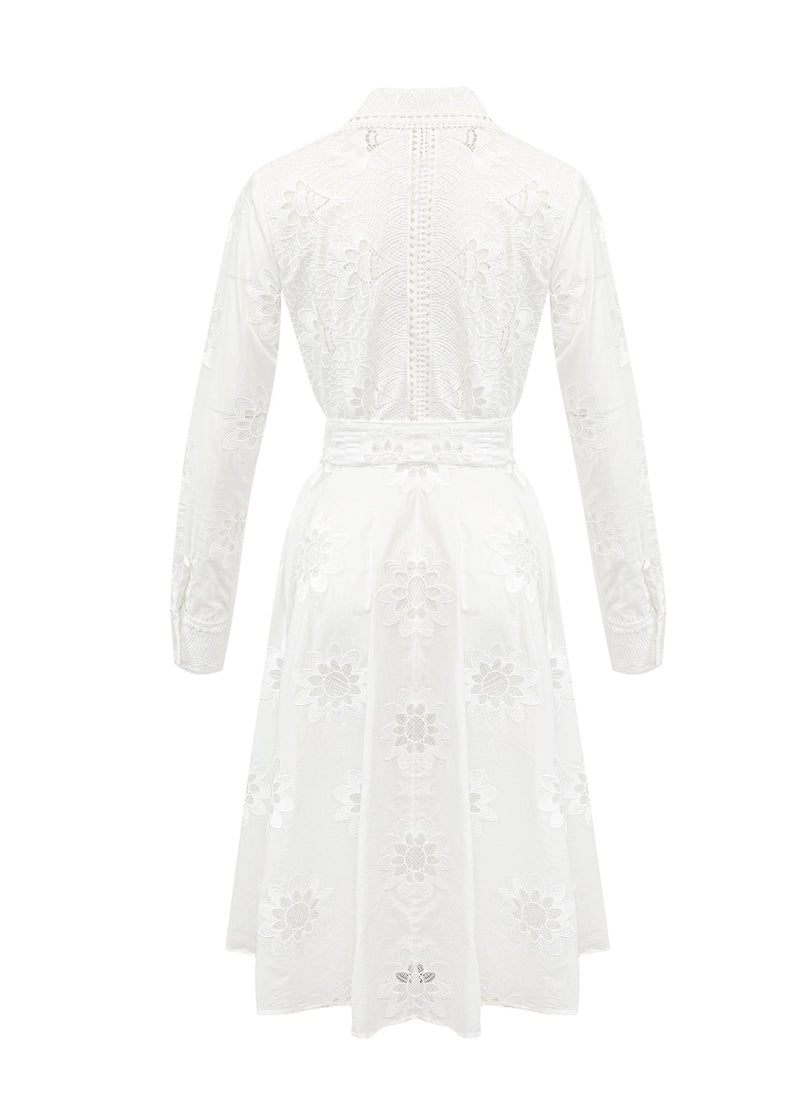 Margorie Long Sleeve Dress - Eyelet