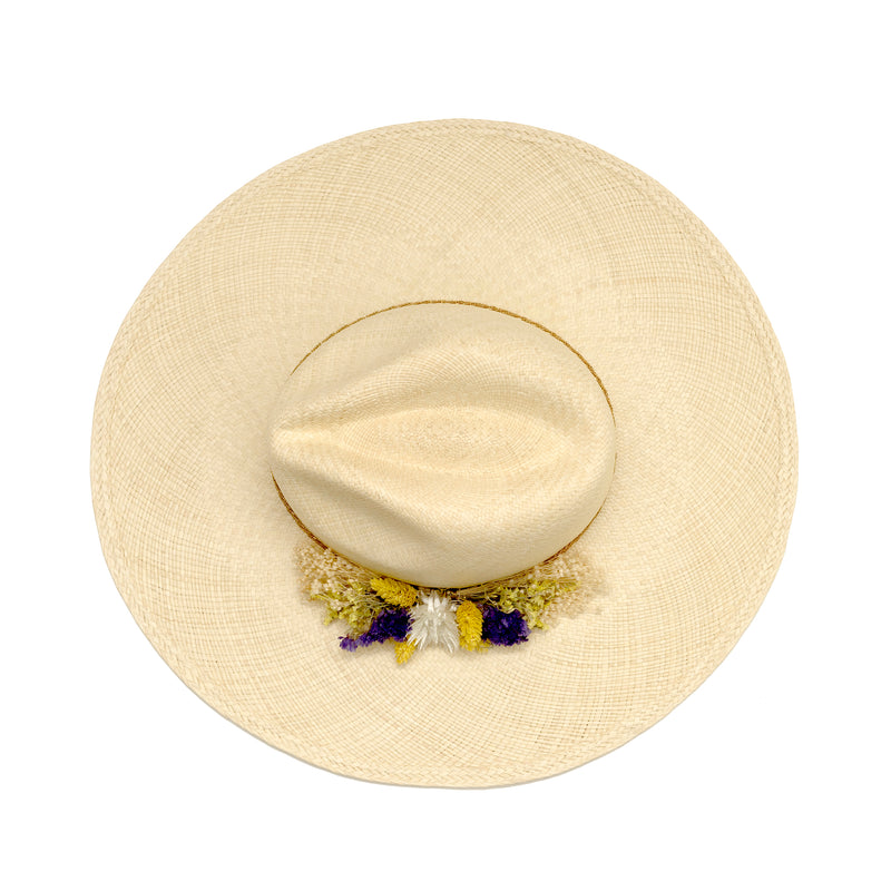 Donna Floral Straw Hat