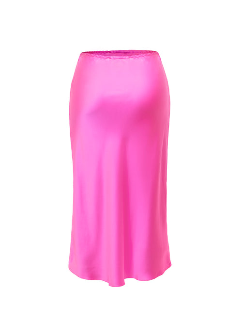 Slip Skirt -30mm Silk Charmeuse- Ali Pink