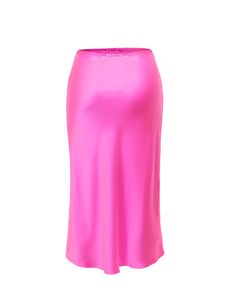 Slip Skirt Heavy Silk Charmeuse in Ali Pink