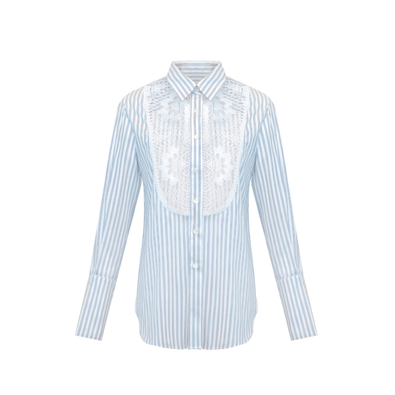 Tuxedo Shirt - Blue/White Stripe Tuxedo Shirt - Blue/White Stripe