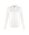 Garcon Shirt - Stretch Silk Charmeuse - Optic White
