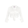 Garcon Shirt - Stretch Silk Charmeuse - Optic White