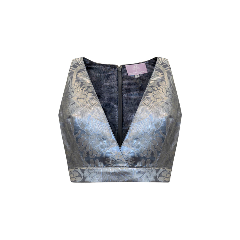 Diana Top- Blue Silver