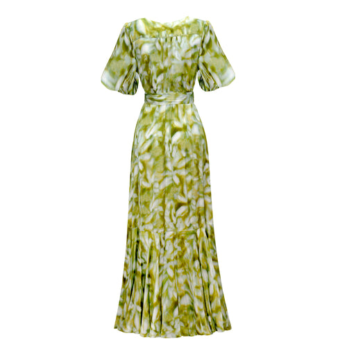 Penelope Maxi Dress - Green Abstract