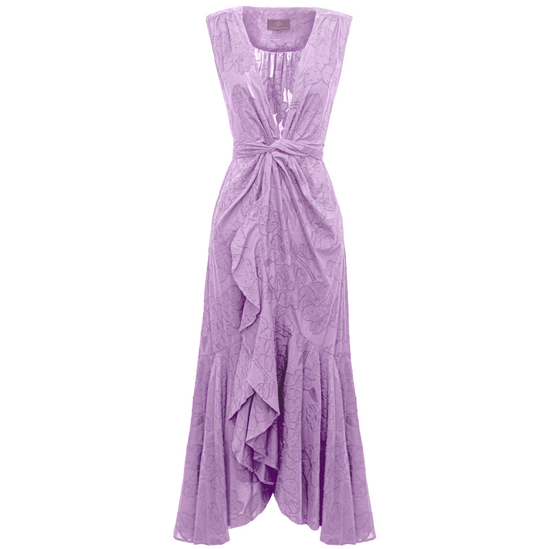 Penelope Sleeveless Dress - Lavender Flower