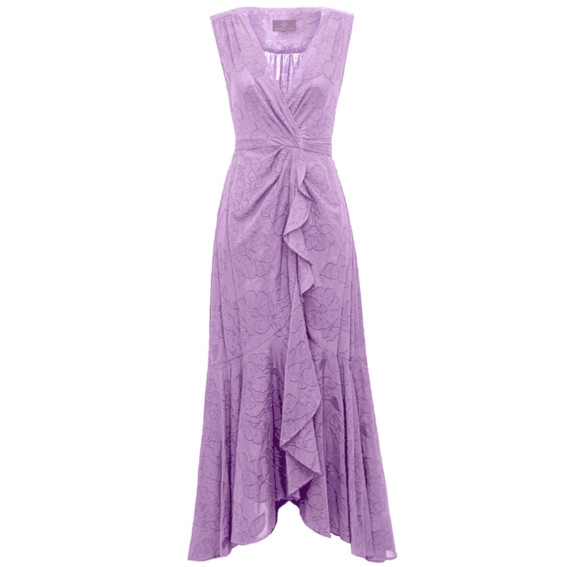 Penelope Sleeveless Dress - Lavender Flower