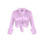 Garcon Shirt -Stretch Silk Charmeuse - Rose de France