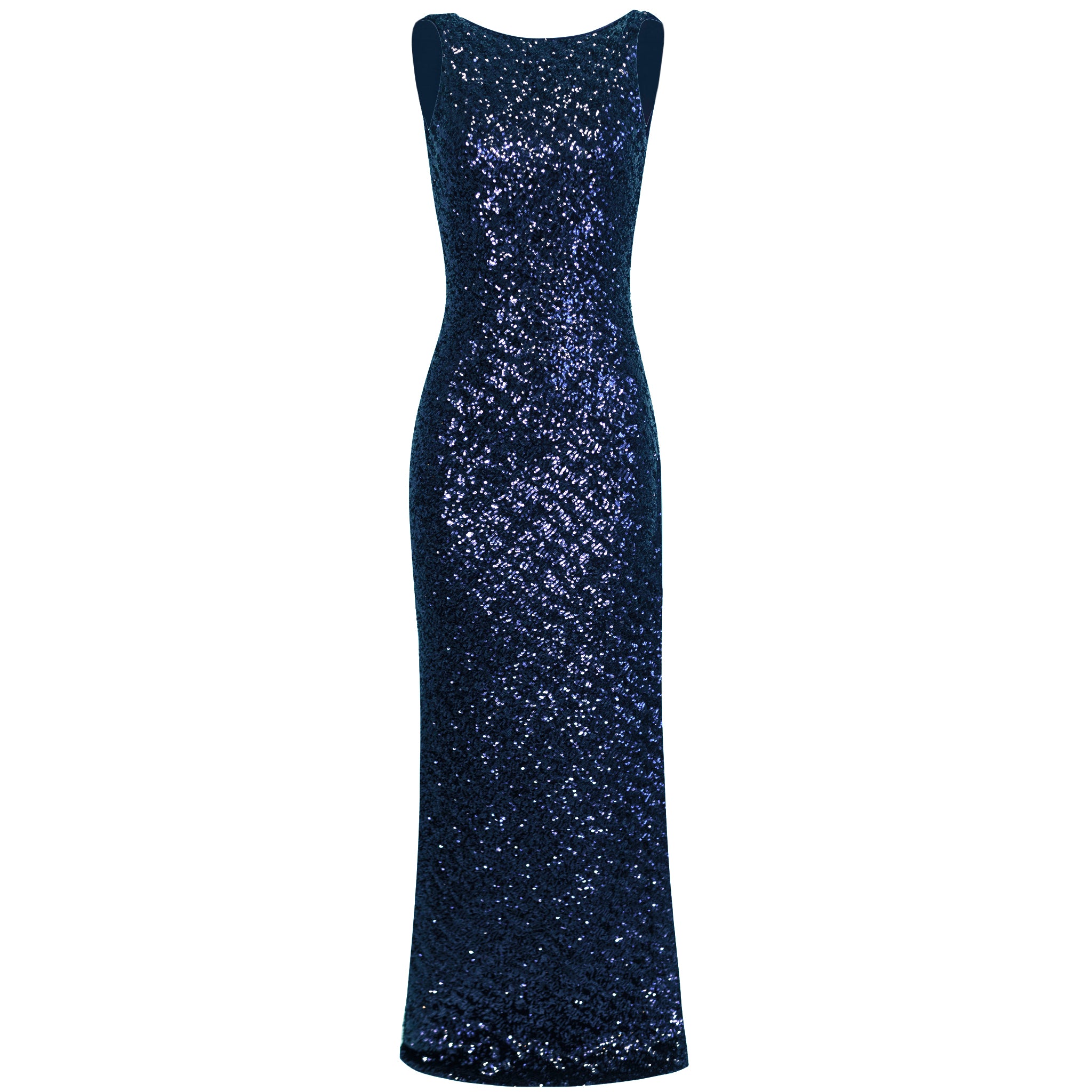 sequin dress navy blue Brandy Maxi Gown- Midnight Sequin – Michelle Farmer