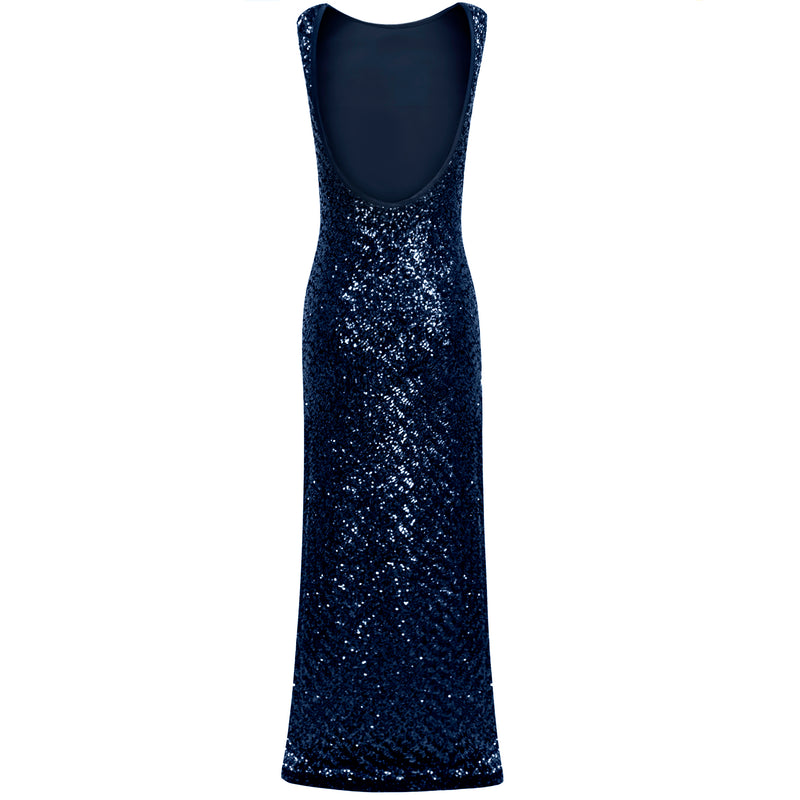 Brandy Maxi Gown- Midnight Sequin Brandy Maxi Gown- Midnight Sequin