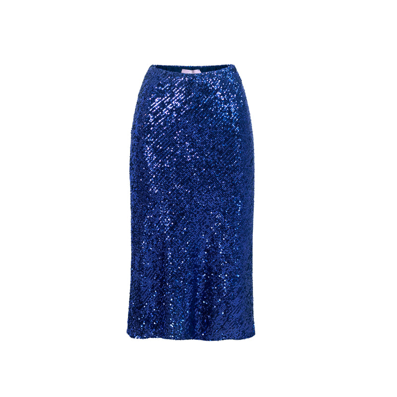 Slip Skirt - Sequin Blue