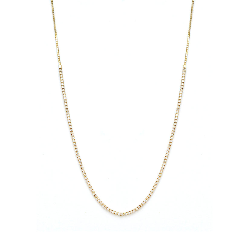 Diamonds in Yellow Gold Necklace