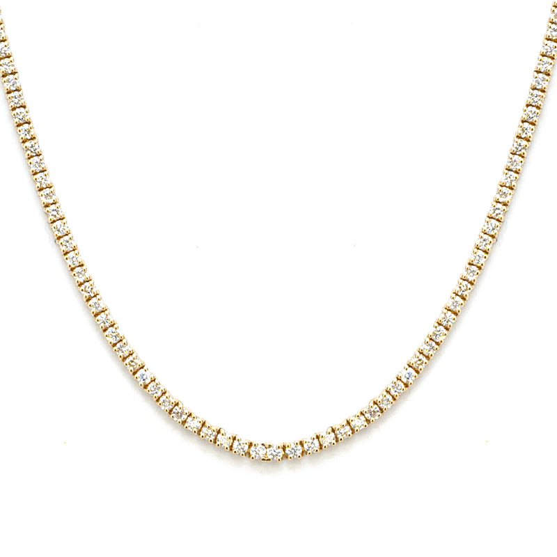 Diamonds in Yellow Gold Necklace