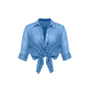 Bevie Button Down Shirt - Perlata Blue