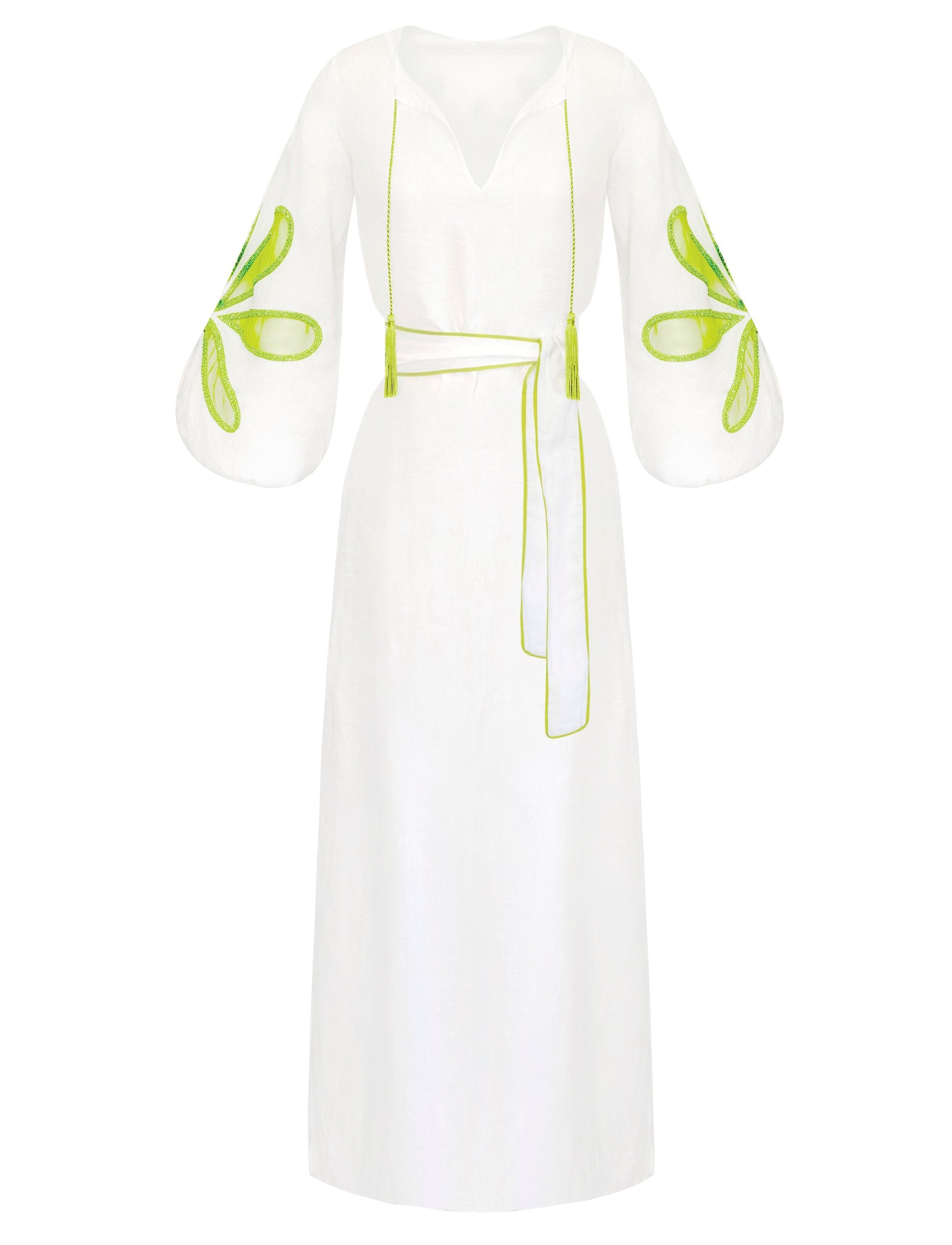 linen daisy dress Olive Daisy Linen Dress