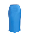Slip Skirt- 30mm Silk Charmeuse - Cerulean