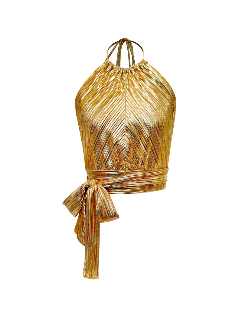 Bardot Top - Plisado Gold or Silver