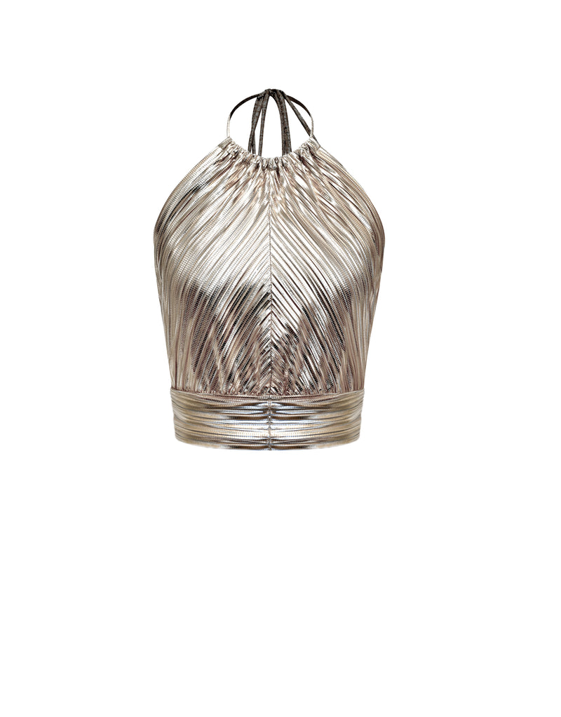 Bardot Top - Plisado Gold or Silver