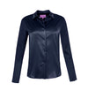 Garcon Shirt -Stretch Silk Charmeuse - Midnight