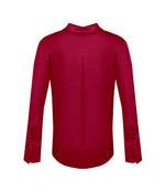 Garcon Shirt Stretch Silk Charmeuse - Red