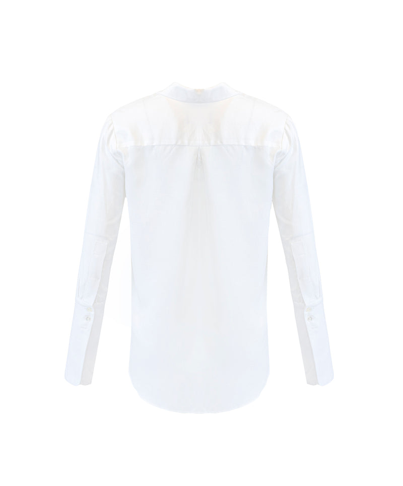Garcon Shirt - Cotton Stretch Poplin -Optic White