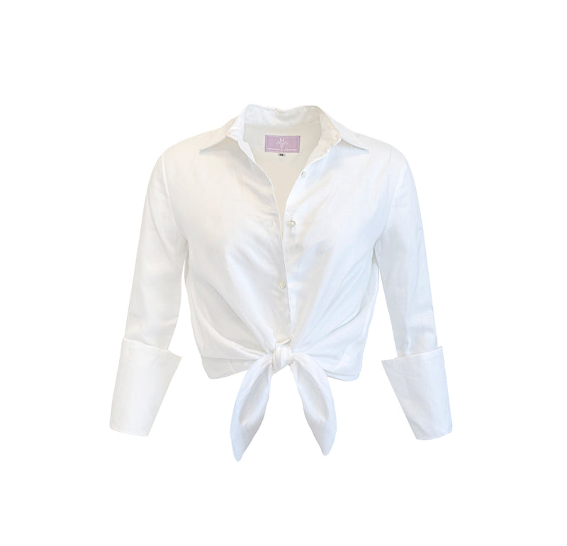 Garcon Shirt - Cotton Stretch Poplin -Optic White