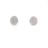 Oval Pave Diamond Earring