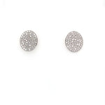 Oval Pave Diamond Earring