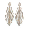 Pave Diamond Feather Earring