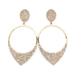 Pave Diamond Drop Earring