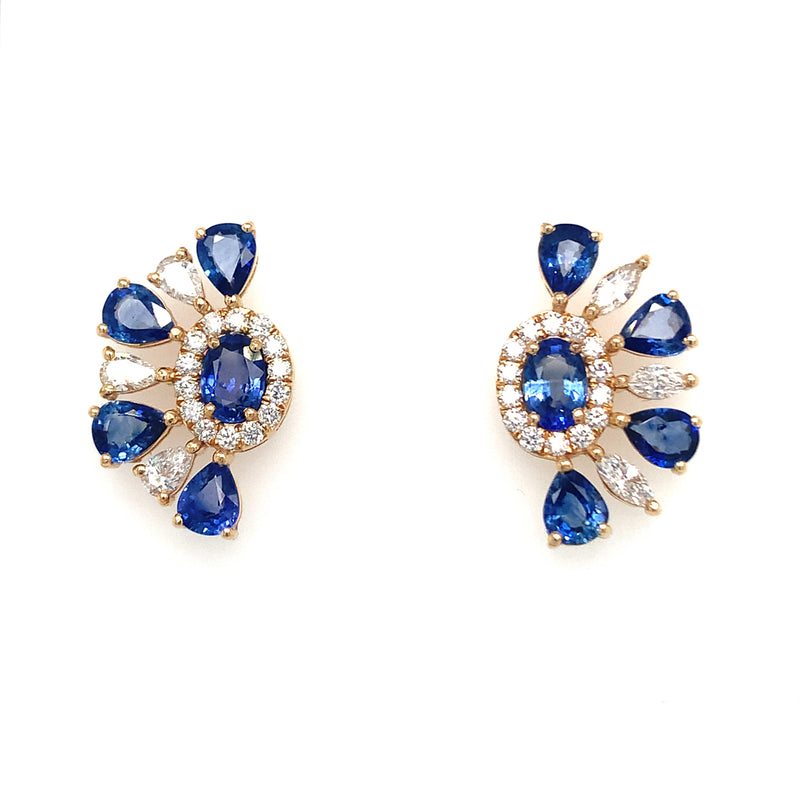 Sapphire and Diamond Earring