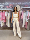 Stephanie Pant - White Linen