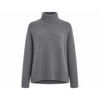 Meredyth Lurex/Cashmere Turtleneck-Drk Grey Melange | Michelle Farmer