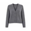 Claaire Cashmere Cardigan- Drk Grey Melange | Michelle Farmer