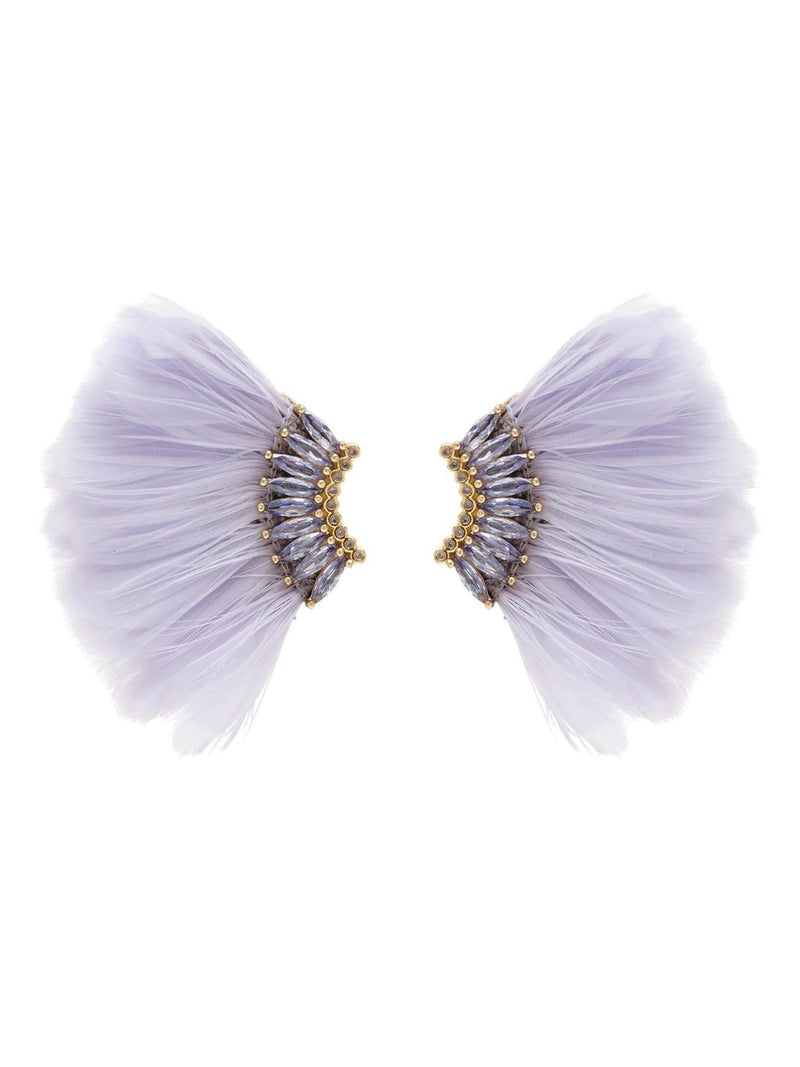 Mini Madeline Feather Earrings - Light Purple