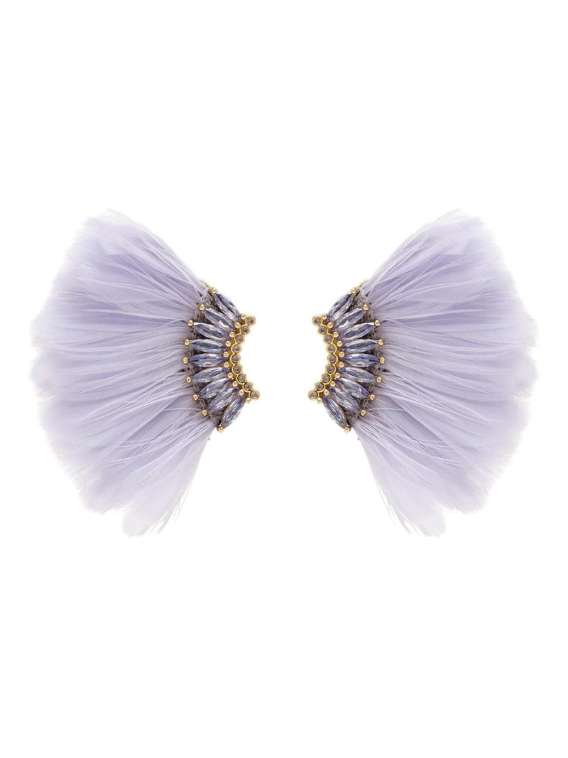 Mini Madeline Feather Earrings - Light Purple
