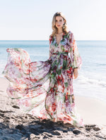Aliett Maxi Dress with Matching Slip - Rojo Violeta