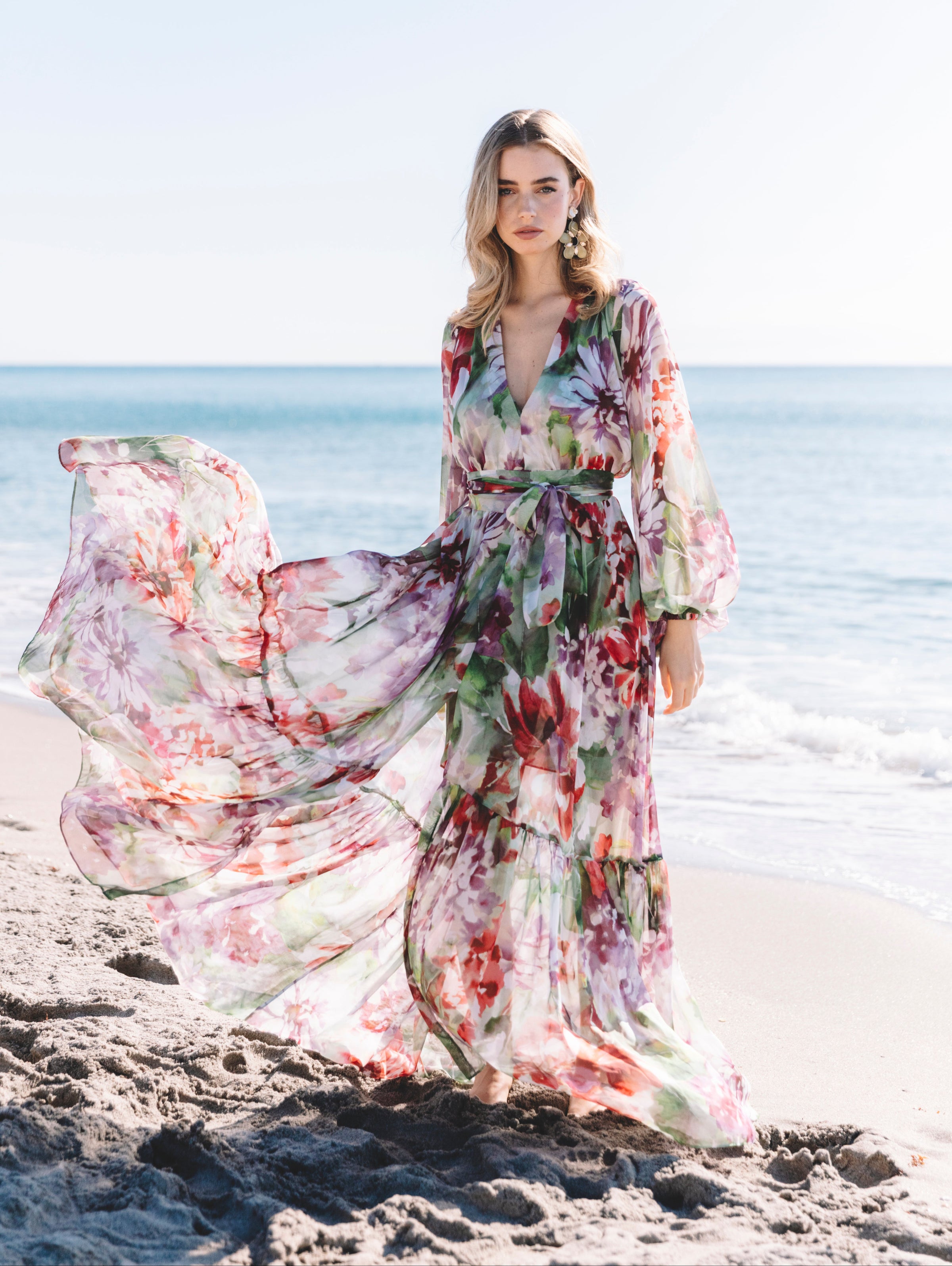 Aliett Maxi Dress with Matching Slip - Rojo Violeta Michelle Farmer Aliett Maxi Dress with Matching Slip - Rojo Violeta Michelle Farmer