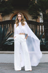 Chiffon Cape - White