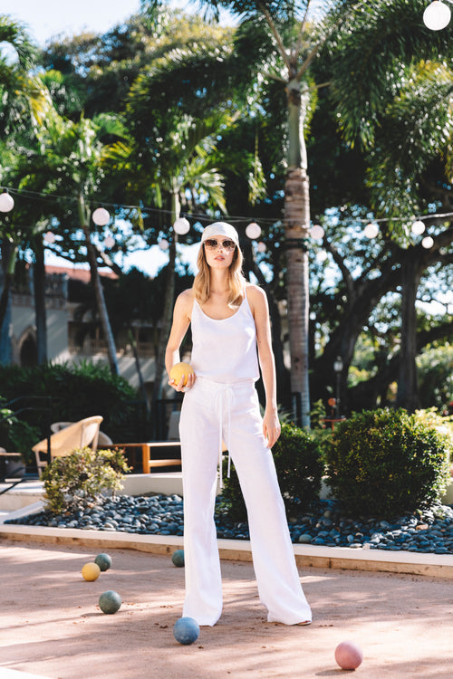 Helenita top - Linen - Optic white