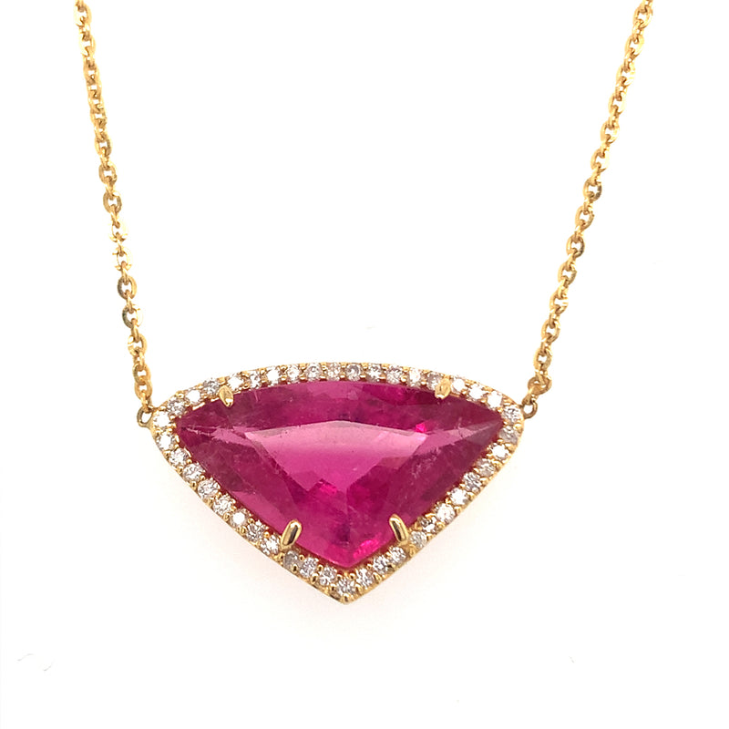 Triangle Tourmaline with Diamonds