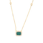 Horizontal Emerald with Diamonds