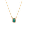 Rectangle Emerald with Diamonds