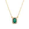 Rectangle Emerald with Diamonds