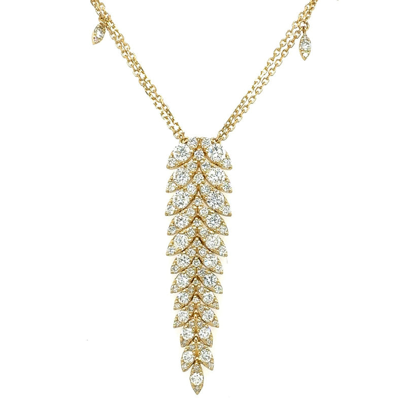 Necklace - Feather Pendant on Gold Chain