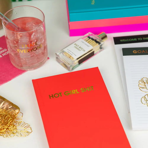 Journal - Hot Girl Shirt- Fire Red