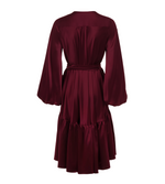 Petra Dress Silk Charmeuse 30MM in Burgundy